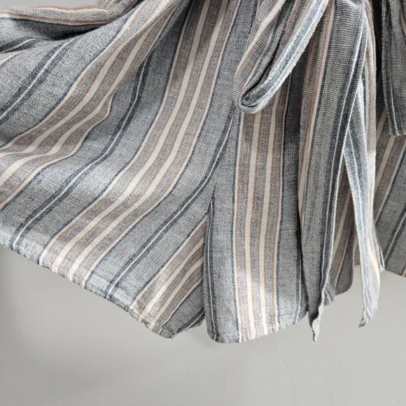 AMERICAN EAGLE Women's Striped Jumpsuit Romper Belted - Picture 6 of 14